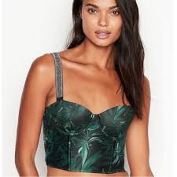 Victoria’s Secret Very Sexy Palm Leaf Balconette Embellished Bra NWOT Size 34B - Picture 1 of 5